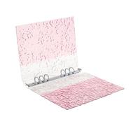 Housoutil Classeur A5 6 Anneaux en Pp et Métal, Couleur Rose, Compatible Reliure Réutilisable, Protection pour Transport et Rangement de Documents