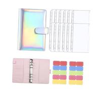 Housoutil Classeur Budget Enveloppe Portable PU Argenté Organiseur Économies Facile à Utiliser Léger et Pratique pour Maison Bureau et Voyages