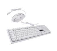 Housoutil Clavier Gamer USB Filaire Lumineux avec Souris Mécanique pour Pc Bureau Et Jeux Design Spécial Performance Stable Et Confort Utilisation