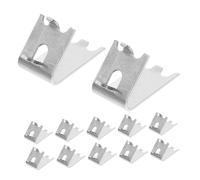 Housoutil Clips pour Étagères De Réfrigérateur en Acier Inoxydable 14 Pièces Inconnue Supports Robustes Universels pour Congélateurs, Fixation Sécurisée Domestique Et Commerciale