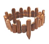 Housoutil Clôture de Jardin Bois Bordure Paysagère pour Pelouse et Massifs Clôture Extérieure Décorative Facile à Installer Séparation Naturelle pour Jardin et Potager