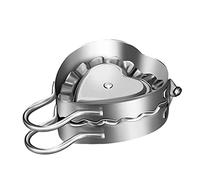 Housoutil Coeur en Forme de Boulette Maker Presse en Acier Inoxydable Pâte Cutter Raviolis Empanada Presse Moule Pierogi Pâtisserie Outils