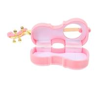 Housoutil Coffret à Bijoux de Violon en Flocage Rose, Boîte de Rangement pour Boucles D'oreilles Protection et Organisation pour Présents