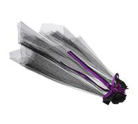Housoutil Coiffe à Voile Noire en Soie et Polyester, Style Gothique Délicat Fleurs, Légère et Confortable pour Accessoires de Fête Halloween et Soirées à Thème