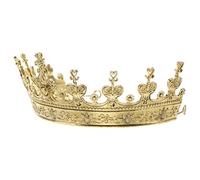Housoutil Coiffe de Roi Vintage en Métal Or pour Hommes Adaptée aux Bals de Promo et Représentations Théâtrales Style Rétro