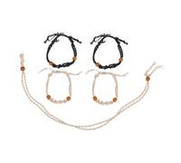 Housoutil Collier Bracelet en Cordon Réglable 5Pcs Cage en Cristal Support pour Multifonctionnel Bijoux Fait Main Artisanat