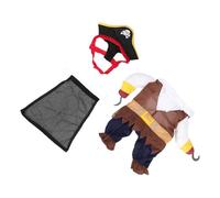 Housoutil Costume de Chien Pirate en Coton Résistant à l'usure, Cosplay Unique pour Chiens et Chats, pour Fêtes et Performances D'histoires
