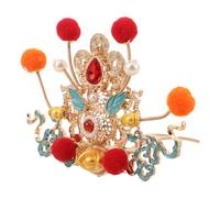 Housoutil Couronne de Cheveux Chinoise Bâtonnet Hanfu avec Strass Accessoire de Mariage Vintage pour Coiffure