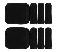 Housoutil Coussin Accoudoir Design Double Couche et Construction Élastique Noir 4 Paires Antidérapant en Polyester Facile à Nettoyer, pour Fauteuils Roulants et Déambulateurs en Lieux