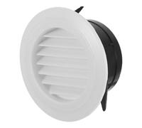 Housoutil Couvercle de Grille D'aération Ronde en Abs avec Moustiquaire Intégrée, Protection à Persiennes pour Ventilation Murale, Adapté la Cuisine et Extraction D'air