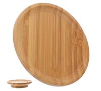 Housoutil Couvercle en Bois Massif pour Verre à Vin Rond - Mini-Plateau à Charcuterie Intégré - Diamètre Adapté - Anti-Éclaboussures - Accessoire Apéritif pour Dégustation et Fête
