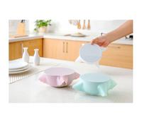Housoutil Couvercles Extensibles en Silicone Réutilisables avec Design Fleur et Embossage Cartoon, Étanches et Résistants la Chaleur, pour Réfrigérateur et Voyage