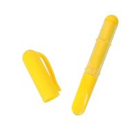 Housoutil Craie Tailleur Effaçable Stylo Portable avec Capuchon Marqueur de Tissu Rechargable pour Couture Patchwork et Broderie Outil de Marquage Tissu Jaune Ergonomique