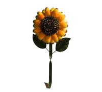 Housoutil Crochets Muraux Décoratifs Support Mural Vintage en Fer Jaune de Fleur pour Organiser Serviettes pour Chambre ou Restaurant