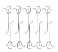 Housoutil Crochets Robustes Solution de Rangement sans Outils Lot de 50 en Fer Argenté pour Panneau Perforé pour Placard et Tiroir Classique
