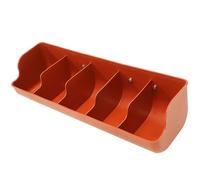 Housoutil Distributeur d'Aliments pour Porcelets 5 Compartiments en Plastique Marron Mangeoire pour Porcs Rainure d'alimentation Accessoire d'Élevage Porcin pour Alimentation et Abreuvoir