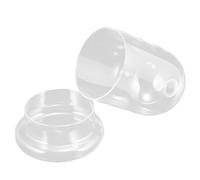 Housoutil Dôme D’Exposition en Verre Transparent 15x20 Cm avec Base Plastique et Trou 2,5 Cm, Cloche Décorative pour Micro-paysages et Fleurs Préservées, Accessoire Jardinage Intérieur