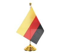 Housoutil Drapeau de Table Allemand avec Support en Fer, Mini Drapeau de Bureau en Polyester, Présentation Professionnelle pour Réunion de Bureau et Événements D'entreprise