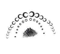 Housoutil Écarteurs Oreilles Bouchons Punk en Corne de Bœuf et Acrylique, Kit D’extension Légère, Unisexe, pour Piercing et Étirement Oreille Quotidien, Taille Unique Noire