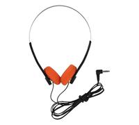 Housoutil écouteurs Casque DJ Casque rembourré Bandeau Gilets pour Enfants crâne Stickers muraux Classique Audio avec Micro éponge Orange