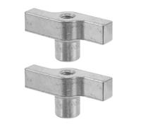 Housoutil Écrou Papillon Support Stable et Gain de Place en Alliage D'aluminium Moulé Argenté 2 Pièces pour Matériel Éclairage de Scène pour Installation D'équipement de Montage