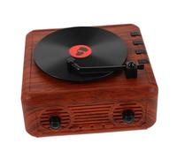 Housoutil Enceinte Rétro sans Fil Mini Vintage avec Subwoofer Haut-Parleur Portable pour Bureau Maison Extérieur et Décoration Phonographe