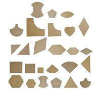 Housoutil Ensemble de 27 Patrons de Couture Soi-même en Acrylique pour Patchwork, Outil Polyvalent de Coupe et Alignement de Motifs, pour DIY et Éducation