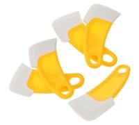 Housoutil Ensemble de 5 Raclettes Cuisine en Silicone Jaune Multifonctions pour Wok et Poêles, Nettoyage sans Rayer, pour Maison et Restaurant