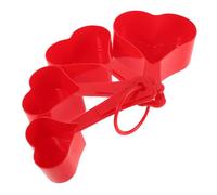 Housoutil Ensemble de Cuillères Doseuses en Plastique Robuste, 4 Pièces Forme Cœur, pour Pâtisserie Cuisine, Tasses à Mesurer Emboîtables, Accessoires Pratiques pour