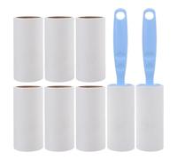 Housoutil Ensemble Rouleaux Anti-Peluches pour Poils d'animaux avec Poignée Ergonomique Bleue 2 Rouleaux 40 Feuilles Nettoyage pour Tapis et Vêtements
