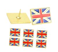 Housoutil Épingle Rectangulaire Drapeau Britannique en Alliage de Zinc 8pcs Confortable à Porter Résiste la Déformation pour Occasions Spéciales et Tenue Décontractée