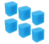 Housoutil Éponge de Remplacement pour Filtre d'aquarium 6pcs 7x6,3x5,5 cm Mousse Bleue Compatible pour Aquarium Maison et étang extérieur Facile à Transporter
