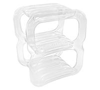 Housoutil Étagère à Chaussures Gonflable en PVC Transparente Pliable à 2 Niveaux Dimensions 75X65X50 CM Organisateur de Rangement Compact pour Entrée Dressing et Salle de Bain Gain de