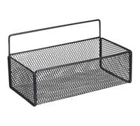 Housoutil Étagère Murale Forgé Noire Petite Taille Panier de Rangement Multifonction pour Salle de Bain la Cuisine et Chambre Support Mural Simple sans Perçage Décoratif