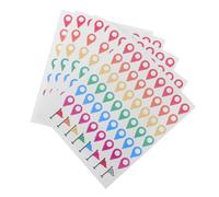 Housoutil Étiquettes Autocollantes Repositionnables pour Cartes Topographiques, 280 Autocollants Colorés Amovibles, Points de Localisation Résistants à L’eau pour Voyage, Randonnée et Usage