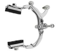 Housoutil Étrier de Frein Arrière Vélo en C Épaissi Plaquettes de Frein Incluses Acier Robuste Argenté Compatible VTT VTC Vélo Pliant pour Cyclisme Sécurisé et Polyvalent