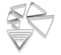 Housoutil Faciles à Utiliser et Nettoyer Lot de 10 Emporte-pièces Triangulaires en Acier Inoxydable pour Biscuits Pâtisserie Boutique