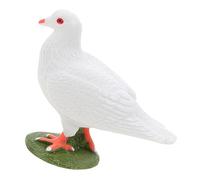 Housoutil Figurine de Colombe Miniature Blanche Réaliste, Ornement de Jardin Décoratif, Statue D'oiseau en Résine, Décoration Extérieure pour Balcon et Cour, Statuette D'oiseau Décorative