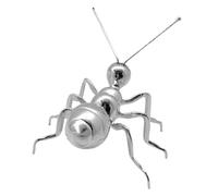 Housoutil Figurine de Fourmi en Métal Argenté Décoration Vintage de Bureau et Étagère Statuette d'animal Décorative pour Intérieur et Jardin