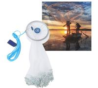 Housoutil Filet de Pêche Portable en Nylon Bleu Maille Haute Précision et Design 360° Capture de Homards et Crabes en Milieu Naturel