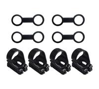 Housoutil Fixations de Tuba en Silicone 8 Pièces, Boucles Souples Résistantes Noires pour Fixation de Masque de Plongée, Accessoires de Plongée Réglables, Support Pratique pour Équipement