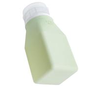 Housoutil Flacon de Voyage Carré 100 ML en Silicone Alimentaire Lot de 3 Flacons Rechargeables Vert Pomme pour Shampoing Après-Shampoing et Savonnette Liquide Distributeur Portable pour