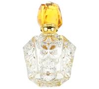 Housoutil Flacon Parfum Rechargeable en Cristal Artificiel avec Bouchon de Rose, Base Stable et Design Vintage Romantique pour Étagère D'exposition ou Chambre