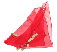 Housoutil Foulard Tribal à Pièces pour Cheveux Femme Bandeau Ethnique Rouge Léger Accessoires de Danse Orientale et Festival Bijoux de Tête pour Costumes Tribaux Coiffe de Danseuse