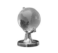 Housoutil Globe Géographique Décoratif de Bureau en Cristal Transparent, Mini Modèle Pivotant, Décoration Élégante pour Mariage et Fête, Ornement Chic et Créatif pour Intérieur