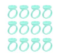 Housoutil Godets Annulaires pour Pigments 100 Pièces Motif Fleur de Cils, Accessoires pour Extensions de Cils et Maquillage Semi-Permanent