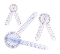 Housoutil Goniomètres en Plastique Transparent Couleur Aléatoire Facile à Utiliser Règle 360 Degrés Ensemble de 3 pour Mesurer Doigt et Ulna, Outil pour Docteurs