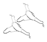 Housoutil Grille de Vapeur Triangulaire Support pour Cuiseur Vapeur Facile à Nettoyer en Acier Inoxydable Argenté, Lot de 2 Circulation Homogène Chaleur, Usage Domestique