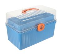 Housoutil Grosse Boîte à Remède Portable en Plastique PP Poignée, Capacité Élevée pour Trousse de Secours Familiale et Rangement Domestique Plusieurs Styles