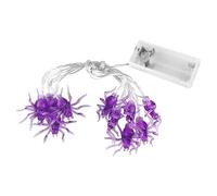 Housoutil Guirlande LED Halloween Araignée Violette Lampes Décoratives à Piles pour Fête Ambiance Effrayante et Festive